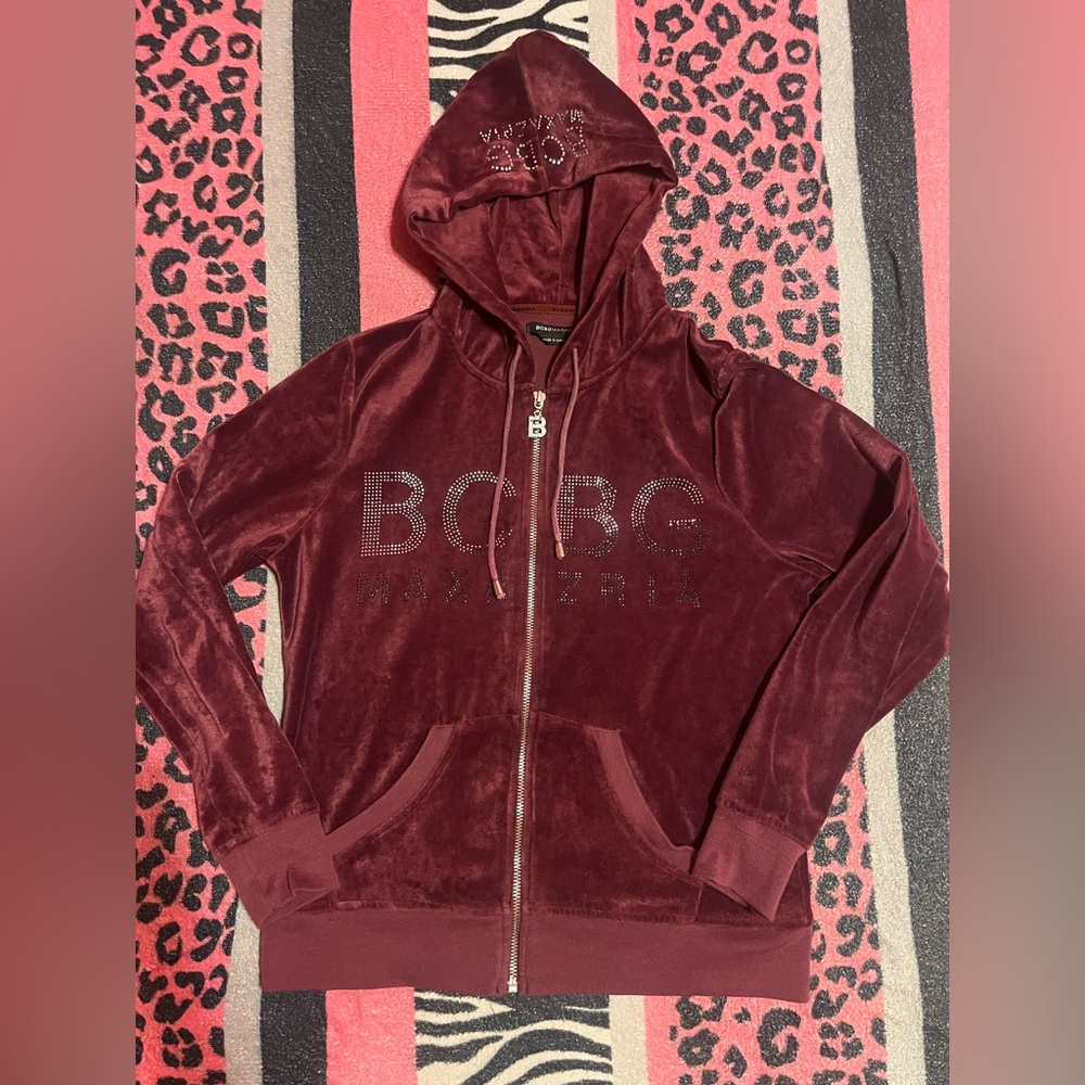 BCBG MaxAzria y2k rhinestone track jacket
